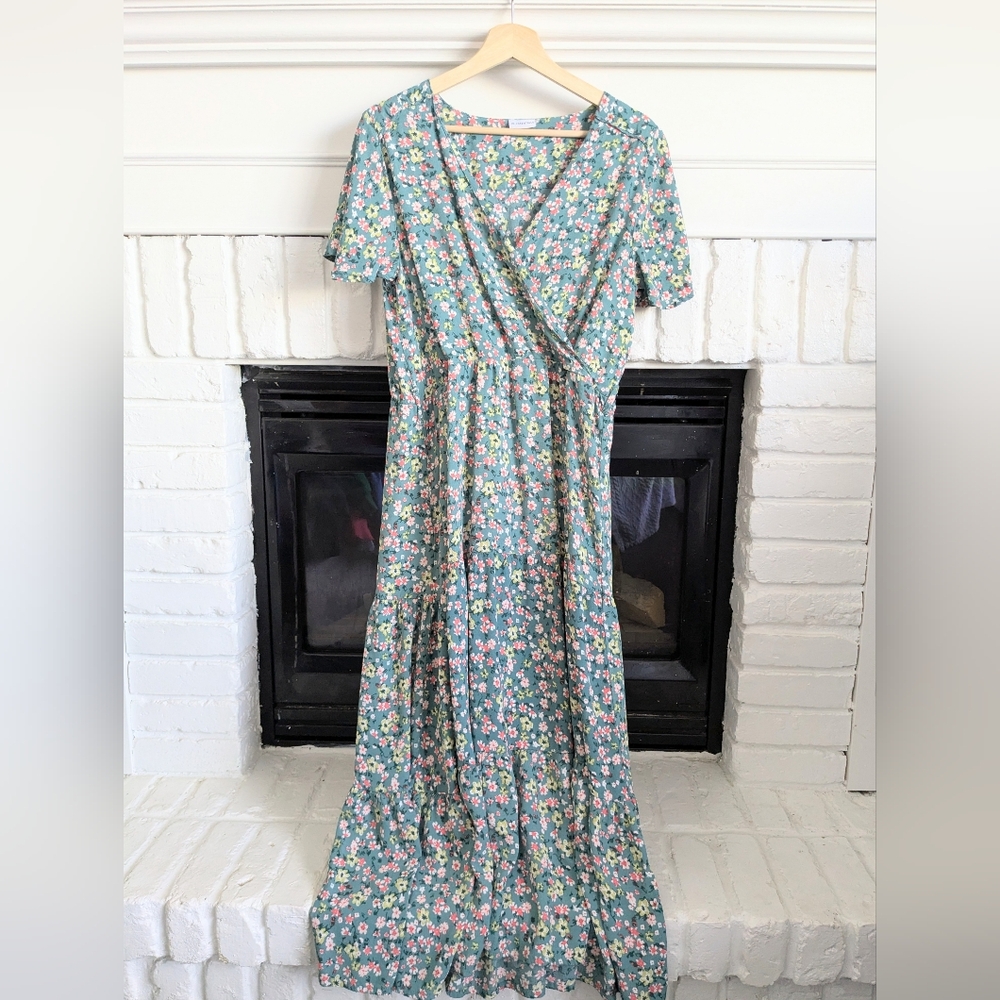 COTTAGECORE SPRING Floral Midi Dress